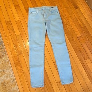 7 for All Mankind Blue Skinny Jeans